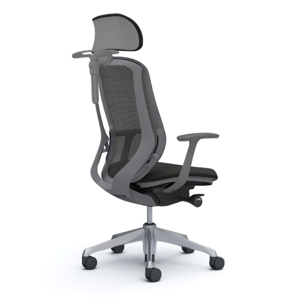 オカムラ シルフィーチェア エクストラハイバック 可動ヘッドレスト メッシュ デザインアーム ポリッシュ脚 C64FBA-FMP1