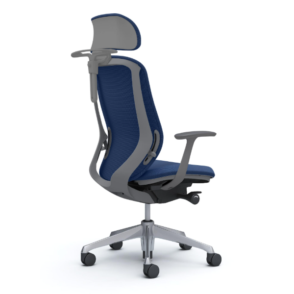 オカムラ シルフィーチェア エクストラハイバック 可動ヘッドレスト クッション (プレーン) デザインアーム ポリッシュ脚 C64HBA-FSG4