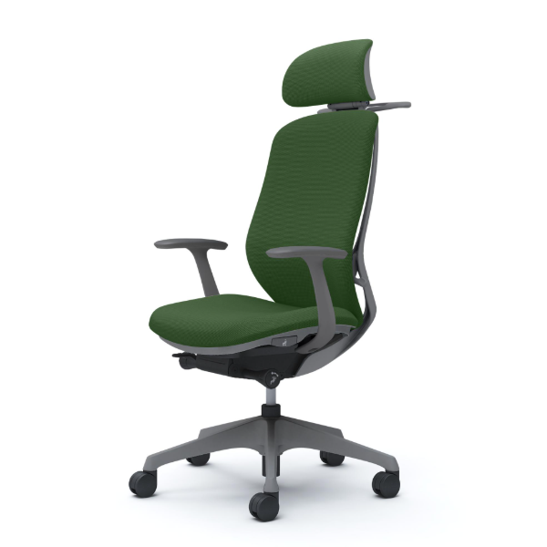 オカムラ シルフィーチェア エクストラハイバック 可動ヘッドレスト クッション (プレーン) デザインアーム 樹脂成型脚 C64HXA-FSG5