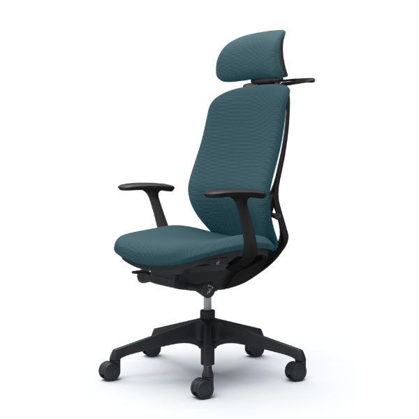 オカムラ シルフィーチェア エクストラハイバック 可動ヘッドレスト クッション (プレーン) デザインアーム 樹脂成型脚 C64HXR-FSJ7