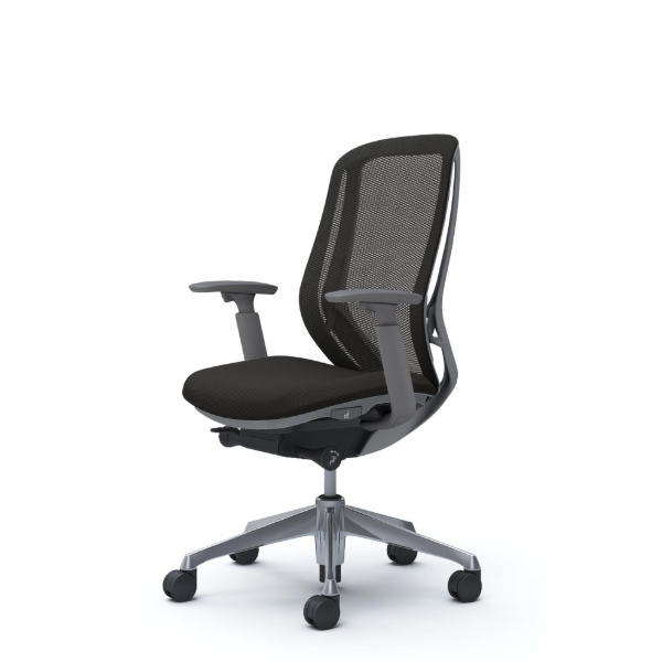 オカムラ シルフィーチェア ハイバック メッシュ アジャストアーム ポリッシュ脚 C685BA-FMP1