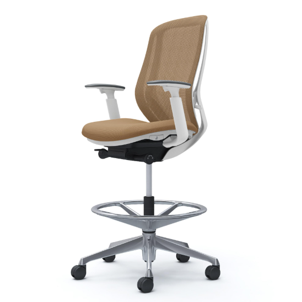 オカムラ シルフィーチェア ハイチェア ハイバック メッシュ アジャストアーム ポリッシュ脚 C685HW-FMP7