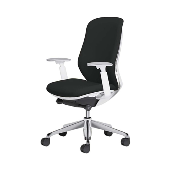 オカムラ シルフィーチェア ハイバック 防炎クロス(布) アジャストアーム ポリッシュ脚 C687BW-F3Z1