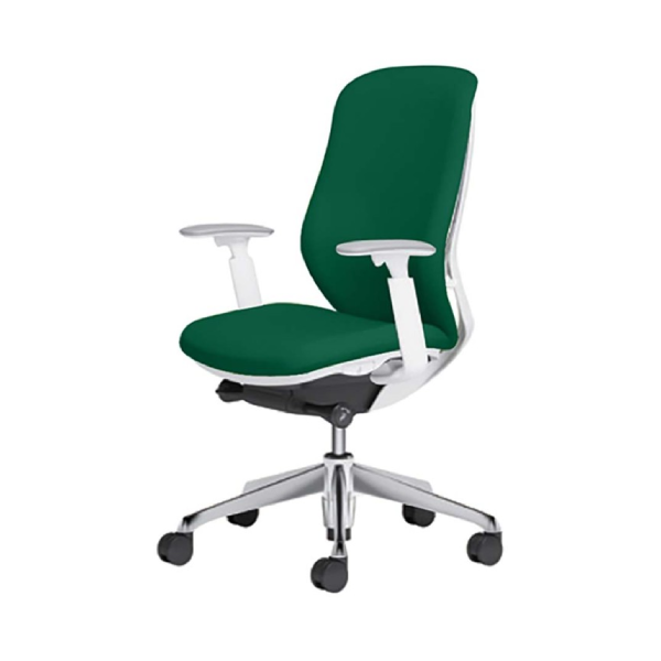 オカムラ シルフィーチェア ハイバック 防炎クロス(布) アジャストアーム ポリッシュ脚 C687BW-F3Z5