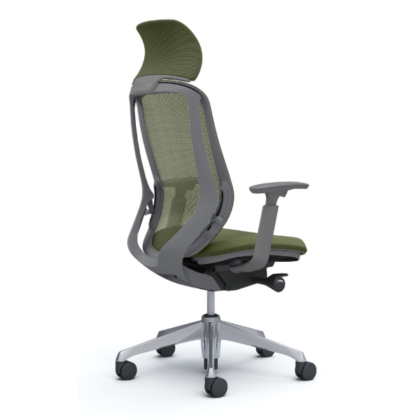 オカムラ シルフィーチェア エクストラハイバック 固定ヘッドレスト メッシュ アジャストアーム ポリッシュ脚 C68ABA-FM9A