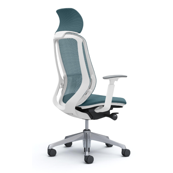 オカムラ シルフィーチェア エクストラハイバック 固定ヘッドレスト メッシュ アジャストアーム ポリッシュ脚 C68ABW-FM7A