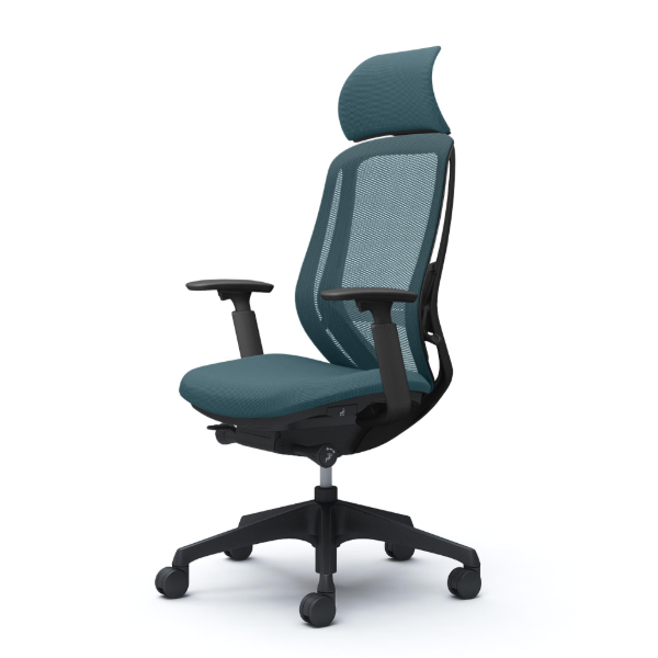 オカムラ シルフィーチェア エクストラハイバック 固定ヘッドレスト メッシュ アジャストアーム 樹脂成型脚 C68AXS-FM7A