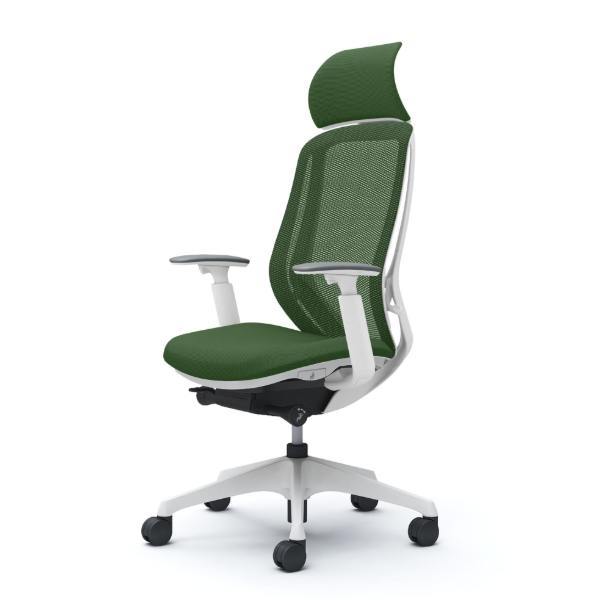 オカムラ シルフィーチェア エクストラハイバック 固定ヘッドレスト メッシュ アジャストアーム 樹脂成型脚 C68AXW-FMR5