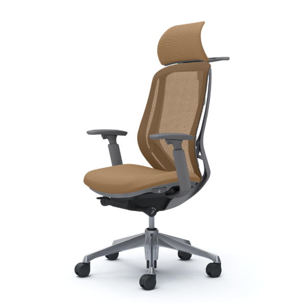 オカムラ シルフィーチェア エクストラハイバック 固定ヘッドレスト メッシュ アジャストアーム ポリッシュ脚 C68BBA-FMP7