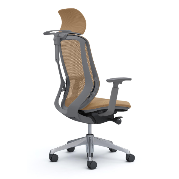 オカムラ シルフィーチェア エクストラハイバック 固定ヘッドレスト メッシュ アジャストアーム ポリッシュ脚 C68BBA-FMP7