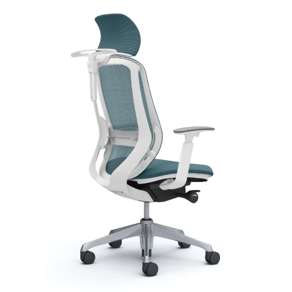 オカムラ シルフィーチェア エクストラハイバック 固定ヘッドレスト メッシュ アジャストアーム ポリッシュ脚 C68BBZ-FM7A