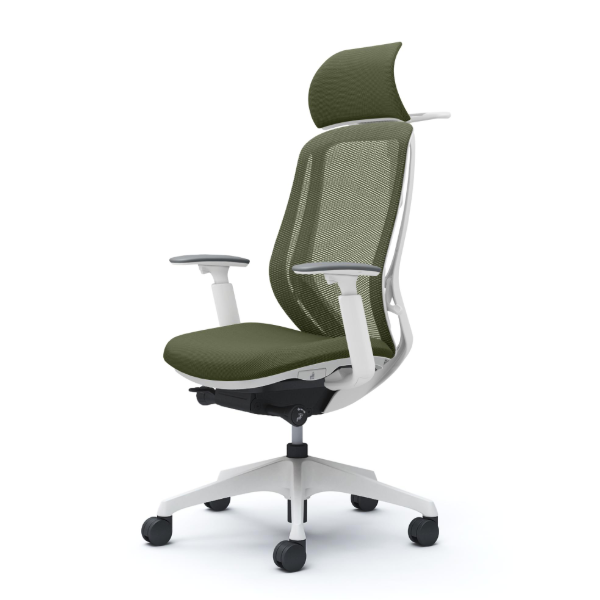 オカムラ シルフィーチェア エクストラハイバック 固定ヘッドレスト メッシュ アジャストアーム 樹脂成型脚 C68BXW-FM9A