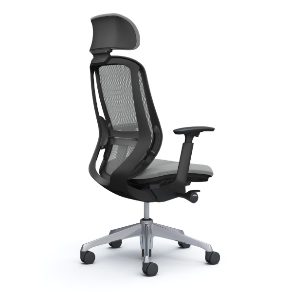 オカムラ シルフィーチェア エクストラハイバック 可動ヘッドレスト メッシュ アジャストアーム ポリッシュ脚 C68EBS-FMR3