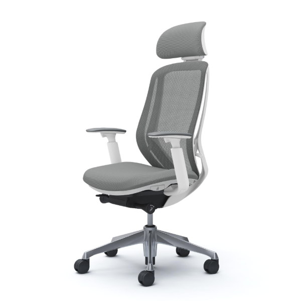 オカムラ シルフィーチェア エクストラハイバック 可動ヘッドレスト メッシュ アジャストアーム ポリッシュ脚 C68EBW-FMR3