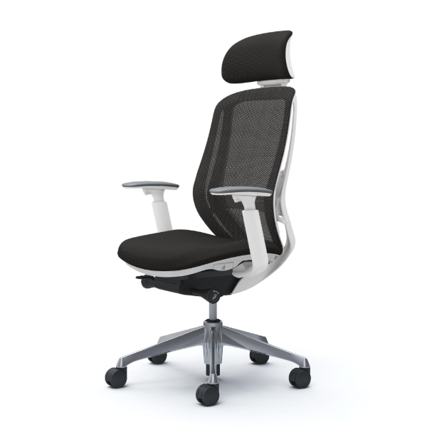オカムラ シルフィーチェア エクストラハイバック 可動ヘッドレスト メッシュ アジャストアーム ポリッシュ脚 C68EBZ-FMP1