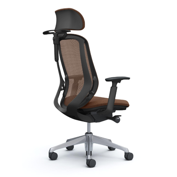 オカムラ シルフィーチェア エクストラハイバック 可動ヘッドレスト メッシュ アジャストアーム ポリッシュ脚 C68FBR-FM0A