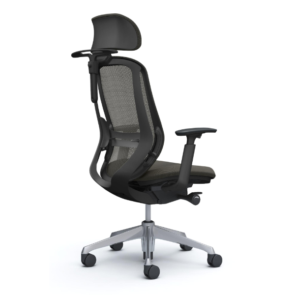 オカムラ シルフィーチェア エクストラハイバック 可動ヘッドレスト メッシュ アジャストアーム ポリッシュ脚 C68FBS-FM4A