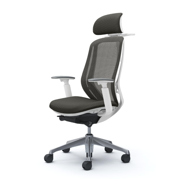 オカムラ シルフィーチェア エクストラハイバック 可動ヘッドレスト メッシュ アジャストアーム ポリッシュ脚 C68FBW-FM4A
