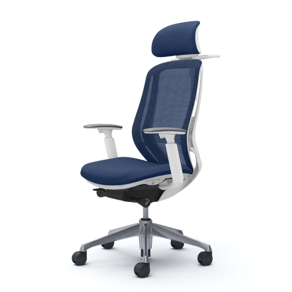 オカムラ シルフィーチェア エクストラハイバック 可動ヘッドレスト メッシュ アジャストアーム ポリッシュ脚 C68FBZ-FM3A