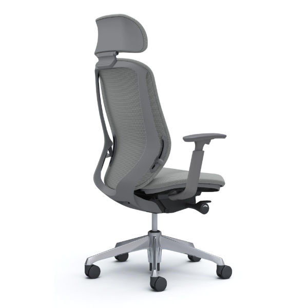 オカムラ シルフィーチェア エクストラハイバック 可動ヘッドレスト クッション (プレーン) アジャストアーム ポリッシュ脚 C68GBA-FSG3