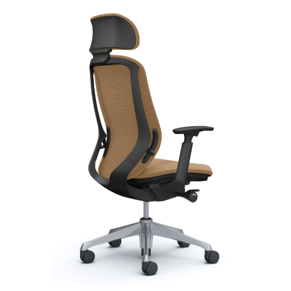 オカムラ シルフィーチェア エクストラハイバック 可動ヘッドレスト クッション (プレーン) アジャストアーム ポリッシュ脚 C68GBR-FSF7