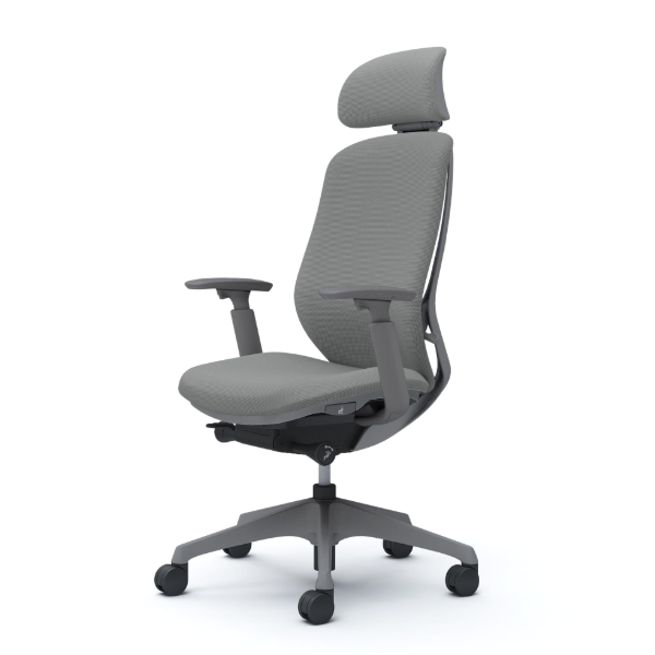 オカムラ シルフィーチェア エクストラハイバック 可動ヘッドレスト クッション (プレーン) アジャストアーム 樹脂成型脚 C68GXA-FSG3