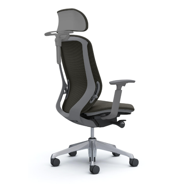 オカムラ シルフィーチェア エクストラハイバック 可動ヘッドレスト クッション (プレーン) アジャストアーム ポリッシュ脚 C68HBA-FSJ4