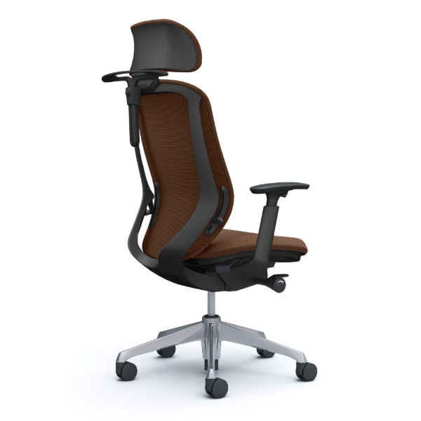 オカムラ シルフィーチェア エクストラハイバック 可動ヘッドレスト クッション (プレーン) アジャストアーム ポリッシュ脚 C68HBR-FSJ0