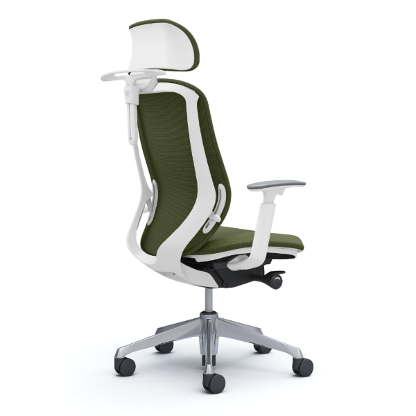 オカムラ シルフィーチェア エクストラハイバック 可動ヘッドレスト クッション (プレーン) アジャストアーム ポリッシュ脚 C68HBW-FSJ9