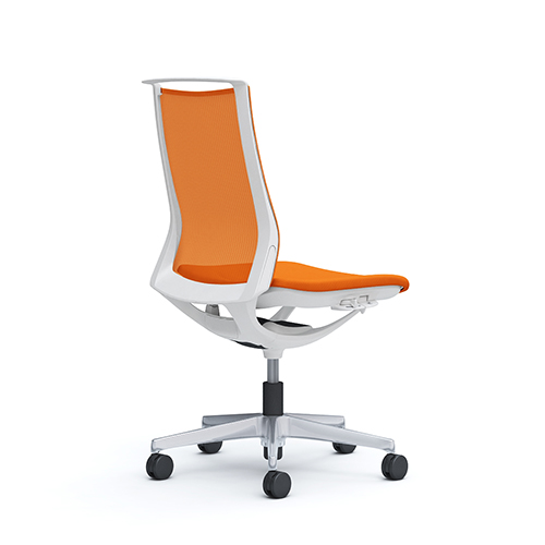 オカムラ モードチェア(mode)  ミドルバック 肘なし 樹脂フレーム 5本脚/メッシュタイプ.プレーン CA11BR-FK/CA11BW-FK