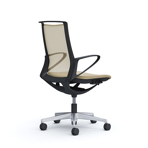 オカムラ モードチェア ミドルバック デザインアーム 樹脂フレーム メッシュタイプ.インターロック CA21BR-F1K/CA21BW-F1K