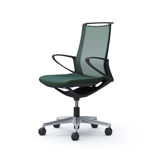 オカムラ モードチェア ミドルバック デザインアーム 樹脂フレーム メッシュタイプ.インターロック CA21BR-F1K/CA21BW-F1K