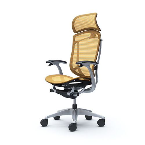 コンテッサ ヘッドレスト ハイバック メッシュ ワーク ブルー チェア ポイント10倍】【受注生産品】 オカムラ オフィスチェア