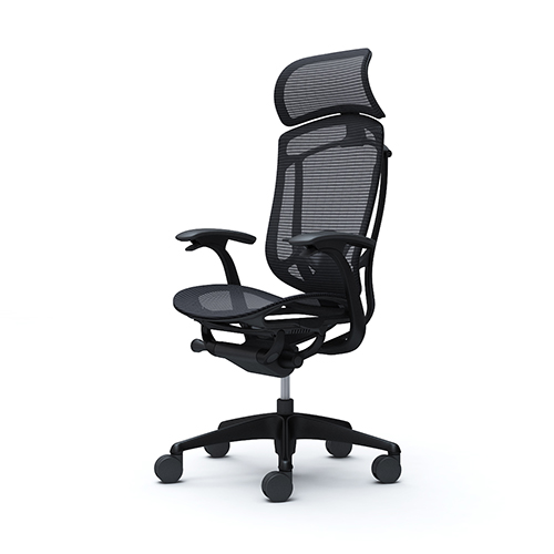 オカムラ 初代 コンテッサ ヘッドレスト okamura Contessa オカムラ コンテッサ 大型ヘッドレスト：革 背：メッシュ 座：革