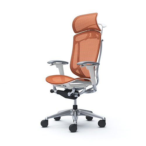 オカムラ コンテッサセコンダ エクストラハイバック ポリッシュフレーム ホワイトボディ 座メッシュ CC86BW-FPG/CC86BW-FPH