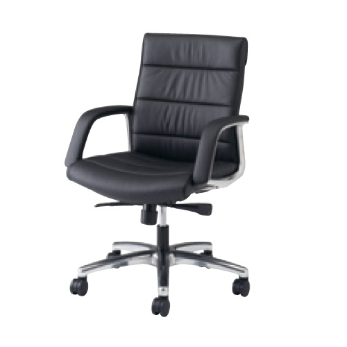 オカムラ シーイーチェア RZタイプ エグゼクティブチェア 革 ローバック 幕板なし固定肘 CE59RZ-P794