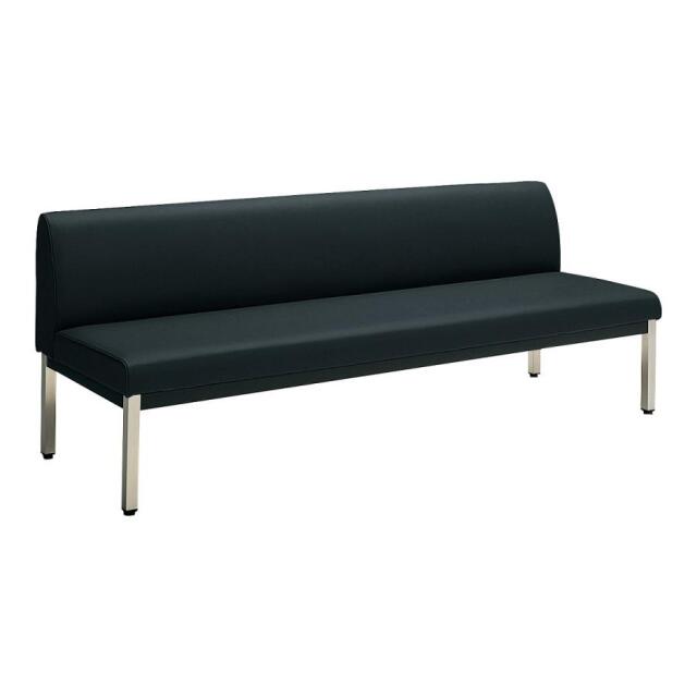 コクヨ ロビーチェアー 150シリーズ 角パイプ脚タイプ 3人掛け ローバック ステンレス脚 W1800×D600×H670 CN-155