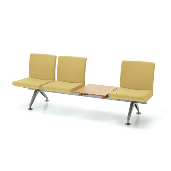 コクヨ コレッティ2 ロビーチェア 3人用テーブル付アームレスチェア W2095D590H805 CN-4204TK4/CN-4204TVZ