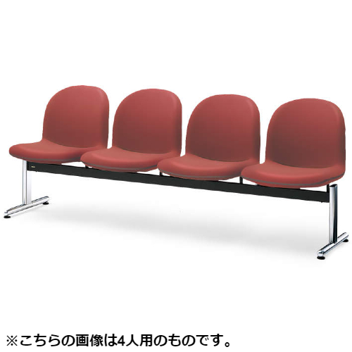 コクヨ ロビーチェアー パーム430シリーズ T字脚 背付 3人用 ポリウレタン系レザー張り W1515×D620×H775 CN-433