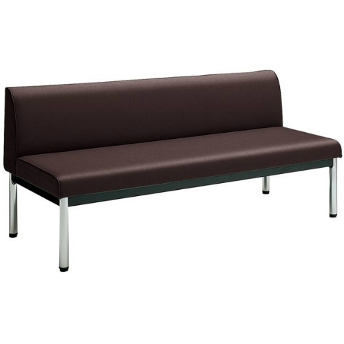 コクヨ ロビーチェアー 150シリーズ 丸パイプ脚タイプ 3人掛け ローバック  メッキ脚 W1500×D600×H670 CN-M151