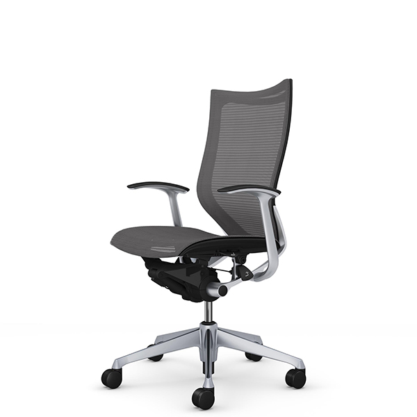 オカムラ バロンチェア ハイバック デザイン肘 シルバー枠 座メッシュ CP45CR-F/CP45CW-F