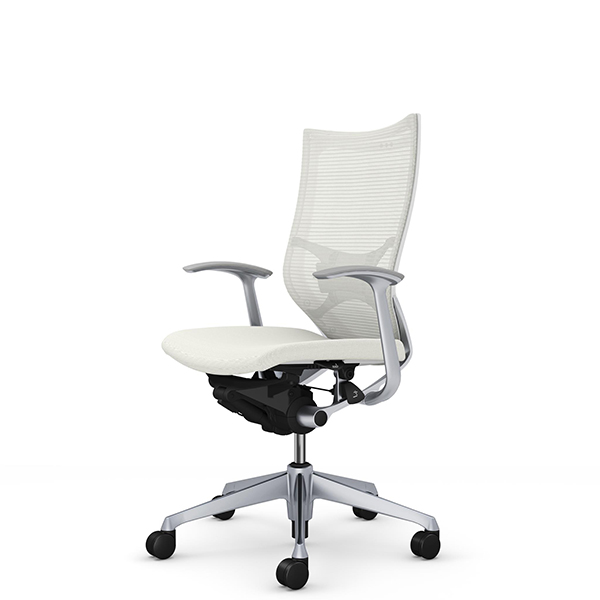 オカムラ バロンチェア ハイバック デザイン肘 シルバー枠 座クッション ランバーサポート付 CP45DS-F/CP45DZ-F