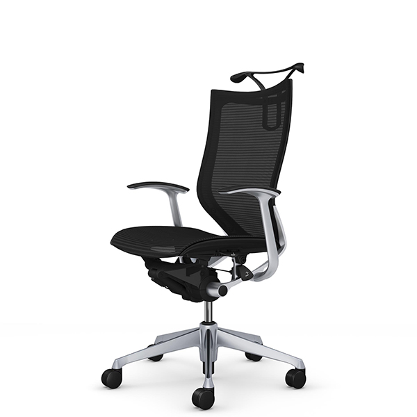 オカムラ バロンチェア ハイバック デザイン肘 シルバー枠 座メッシュ ハンガー付 CP46CR-F/CP46CW-F