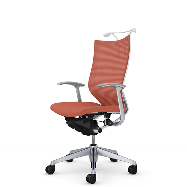 オカムラ バロンチェア ハイバック デザイン肘 シルバー枠 座クッション ハンガー付 CP46DR-F/CP46DW-F