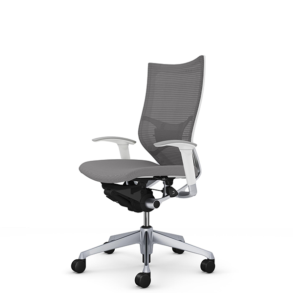 オカムラ バロンチェア ハイバック アジャスト肘 シルバー枠 座クッション ランバーサポート付 CP85DS-F/CP85DZ-F