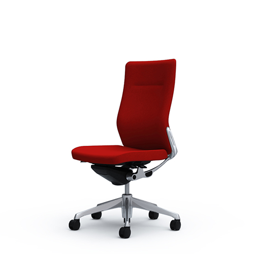 オカムラ コーラルチェア クッション ハイバック ホワイト体 ポリッシュ枠 ハンガー無 ランバー付 肘無し CQ37BZ-FS