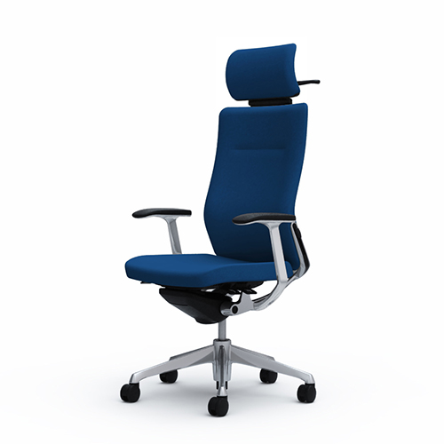 オカムラ コーラルチェア クッション エクストラ背 ブラック体 ポリッシュ枠 ハンガー付 ランバー付 デザイン肘 CQ4DBS-FS