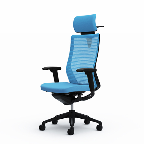 オカムラ コーラルチェア メッシュ エクストラハイバック ブラック体 ブラック枠 ハンガー付 ランバー無 アジャスト肘 CQ8BMR-FS