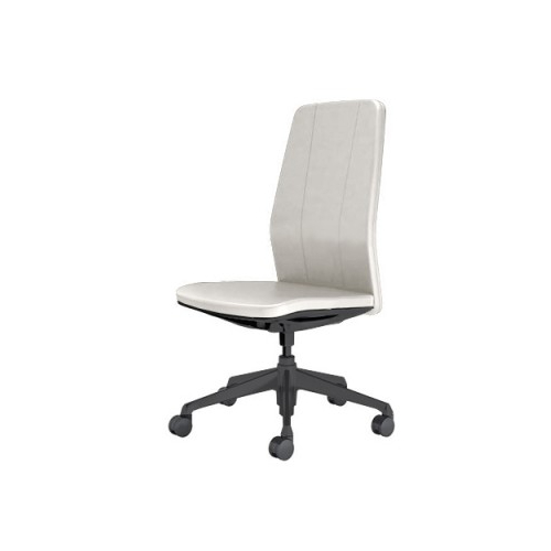 オカムラ クラフティーシリーズ クラフティーチェア ハイバック ブラックフレーム 肘なし 革張り CR37MB-P