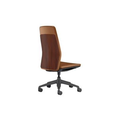 オカムラ クラフティーシリーズ クラフティーチェア ハイバック ブラックフレーム 肘なし 革張り CR37ME-P